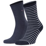 2-stuks verpakking Tommy Hilfiger Classic Small Stripe Socks 