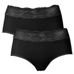 2-Pak Trofe Lace Trimmed Midi Briefs