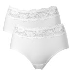 2-stuks verpakking Trofe Lace Trimmed Midi Briefs