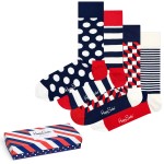 4-stuks verpakking Happy Socks Stripe Socks Gift Box