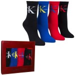 4-Pack Calvin Klein Hudson Jeans Logo Short Crew Gift Box