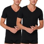 2-Pack Schiesser 95-5 Organic Cotton V-Neck