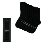 8-stuks verpakking Topeco Men Bamboo Basic Crew Socks