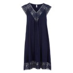 Damella Viscose Plain Sleeveless Nightdress