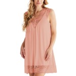 Damella Viscose Plain Sleeveless Nightdress