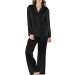 Damella Woven Silk Plain Pyjamas Set 