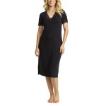 Damella Bamboo Plain Lace Short Sleeve Nightdress