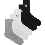 5-stuks verpakking Frank Dandy Embroidered Bamboo Socks