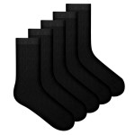 5-stuks verpakking Frank Dandy Bamboo Solid Crew No Logo Socks 