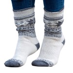 Trofe Knitted Patterned Wool Sock  