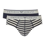 2-Pack Armani Cotton Stretch Print Briefs