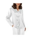 Lady Avenue Satin Pyjama With Long Sleeves