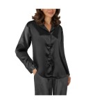 Lady Avenue Satin Pyjama With Long Sleeves