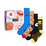 4-er-Pack Happy Socks Breakfast Gift Set 