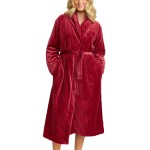 Damella Jaquard Fleece Dressing Gown