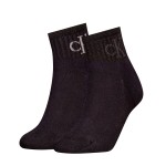 2-Pakning Calvin Klein Glossy Rib Quarter Socks