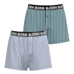 2-Balit Björn Borg Cotton Stretch Woven Boxer Shorts