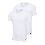 2-stuks verpakking Adidas V-Neck Active Flex Cotton T-Shirt