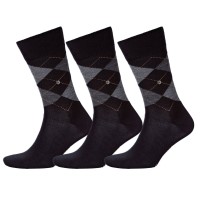 3-Pacote Burlington Edinburgh Wool Sock