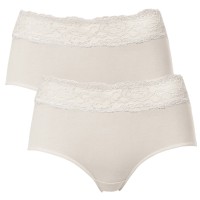 2-Pacote Trofe Lace Trimmed Midi Briefs