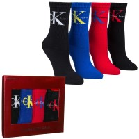 4-Paquet Calvin Klein Hudson Jeans Logo Short Crew Gift Box