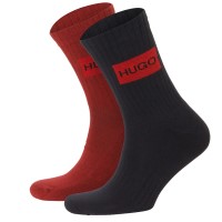 2-Pacchetto HUGO Label Rib Socks