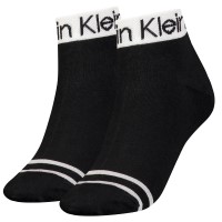 2-Csomagolás Calvin Klein Logo Welt Quarter Socks 