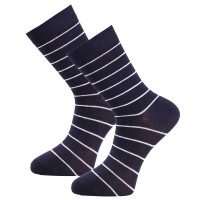 2-Pakning Trofe Bamboo Small Stripe Socks