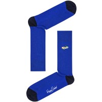 Happy Socks Ribbed Embroidery Car Sock
