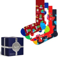 4-Pakuotė Happy Socks Holiday Vibes Gift Box 