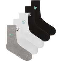 5-Pakk Frank Dandy Embroidered Bamboo Socks