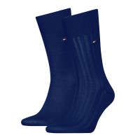 2-Paquet Tommy Hilfiger Fil D Ecosse Rib Socks