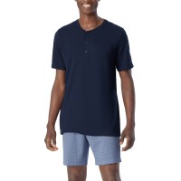 Schiesser Fine Interlock Serafino Collar Pyjamas 