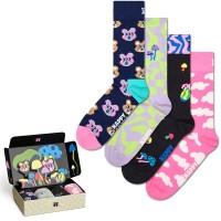 4-Pakuotė Happy Socks Happy In Wonderland Socks Gift Set