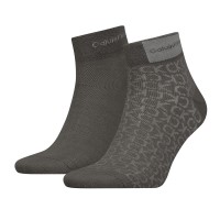 2-Pakuotė Calvin Klein Badge Quarter Men Sock
