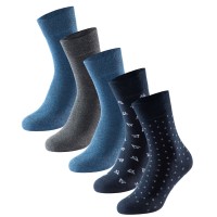 5-Pacchetto Schiesser Men Blue Bird Socks