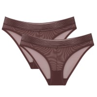 2-Pacote Triumph Tempting Sheer Highleg Tai