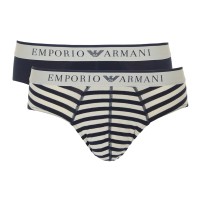 2-Paquet Armani Cotton Stretch Print Briefs