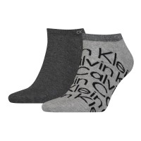 2-Pacchetto Calvin Klein All Over Print Sneaker Sock
