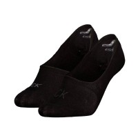 2-Pacote Calvin Klein Shiny Logo Mid Cut Footie Socks