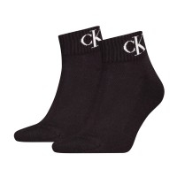 2-Pacote Calvin Klein Monogram Quarter Socks