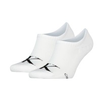 2-Pacote Calvin Klein Monogram High Cut Footie Socks