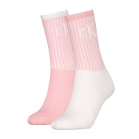 2-stuks verpakking Calvin Klein Glossy Rib Crew Socks