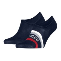 2-Pacote Tommy Men Tab Footie Socks