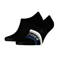 2-Pacote Tommy Men Tab Footie Socks