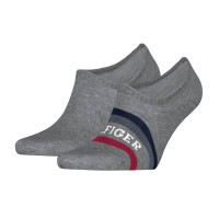 2-Pacote Tommy Men Tab Footie Socks