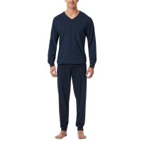 Schiesser Comfort Essentials V-Neck Long Pyjamas