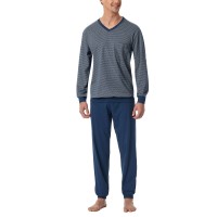 Schiesser Comfort Essentials V-Neck Long Pyjamas