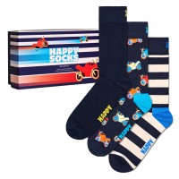 3-Pakk Happy Socks Navy Socks Gift Box