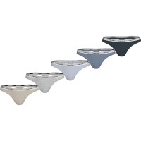 5-Pacote Calvin Klein Modern Logo Thong Cotton Stretch